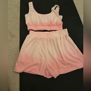 Sunday in Brooklyn Pink Women's Shorts and top matching set Terry cloth